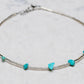 Turquoise Silver Beaded Choker
