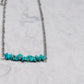 Collier chaîne en barrette de turquoise