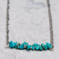 Collier chaîne en barrette de turquoise