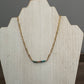 Gold bar chain necklace