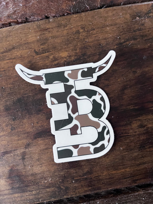 TB Brand Camo Sticker