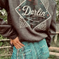 Turquoise & Bourbon Darlin Hoodie | Western Pullover