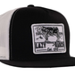 Lazy J Black & White Bull Trap Trucker Hat