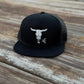 Cow Skull Flat Bill Black