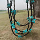 Black & Turquoise Beaded Necklace