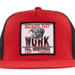 Lazy J Red Trucker Hat w/Work Logo