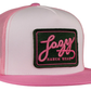 Lazy J Pink & White Trucker Hat